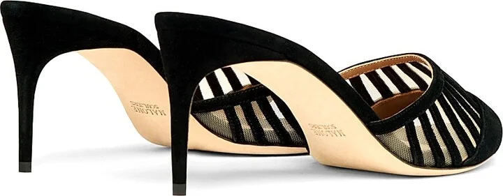 Women's Bellatrix 70MM Suede Sandals - Black - Size 6 - Image 3
