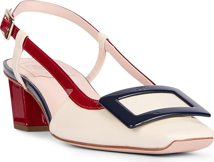 Women's Belle 45MM Colorblocked Patent Leather Pumps - Red - Size 6 - Image 6