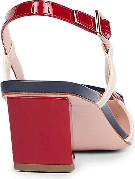 Women's Belle 45MM Colorblocked Patent Leather Pumps - Red - Size 6 - Image 7