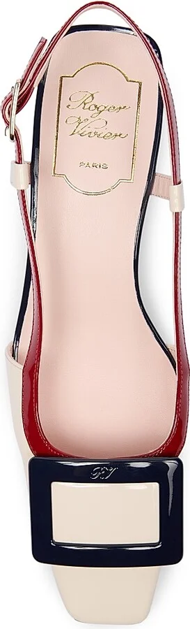 Women's Belle 45MM Colorblocked Patent Leather Pumps - Red - Size 6 - Image 8