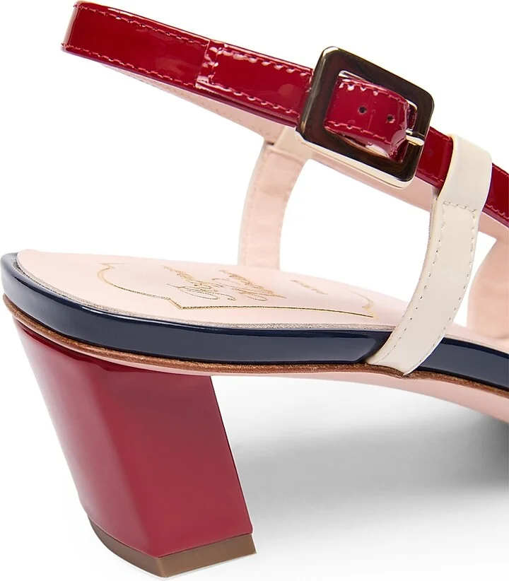 Women's Belle 45MM Colorblocked Patent Leather Pumps - Red - Size 6 - Image 10