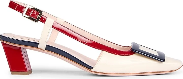 Women's Belle 45MM Colorblocked Patent Leather Pumps - Red - Size 6 - Image 11