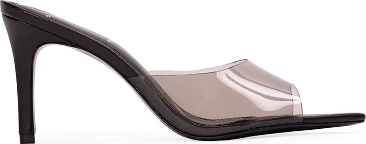 Women's Belle Mid Heel Sandals - Black Leather - Size 5