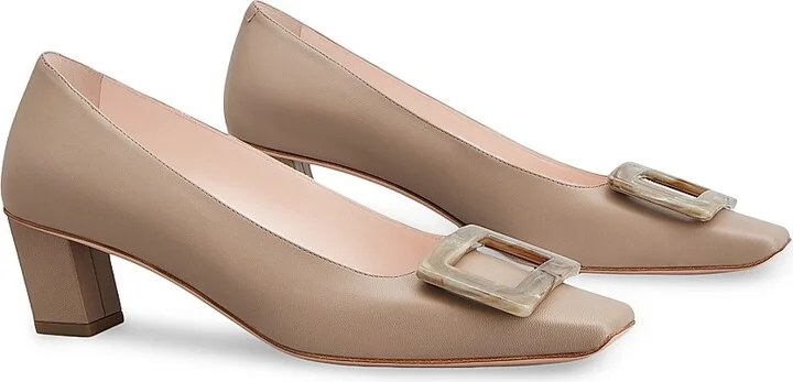 Women's Belle Vivier 45MM Leather Buckle Pumps - Daino - Size 5.5 - Image 2