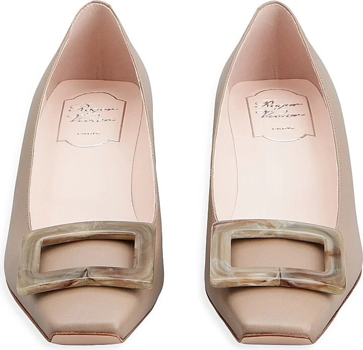Women's Belle Vivier 45MM Leather Buckle Pumps - Daino - Size 5.5 - Image 4
