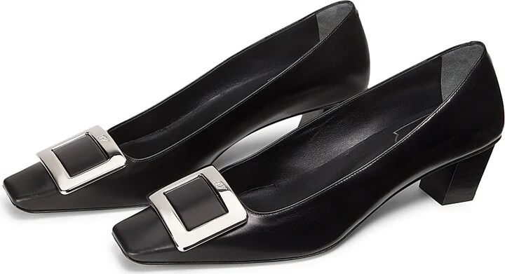 Women's Belle Vivier 45MM Leather Pumps - Black - Size 5 - Image 2
