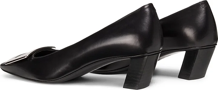 Women's Belle Vivier 45MM Leather Pumps - Black - Size 5 - Image 3