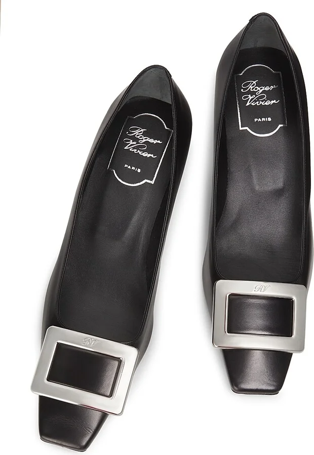 Women's Belle Vivier 45MM Leather Pumps - Black - Size 5 - Image 4