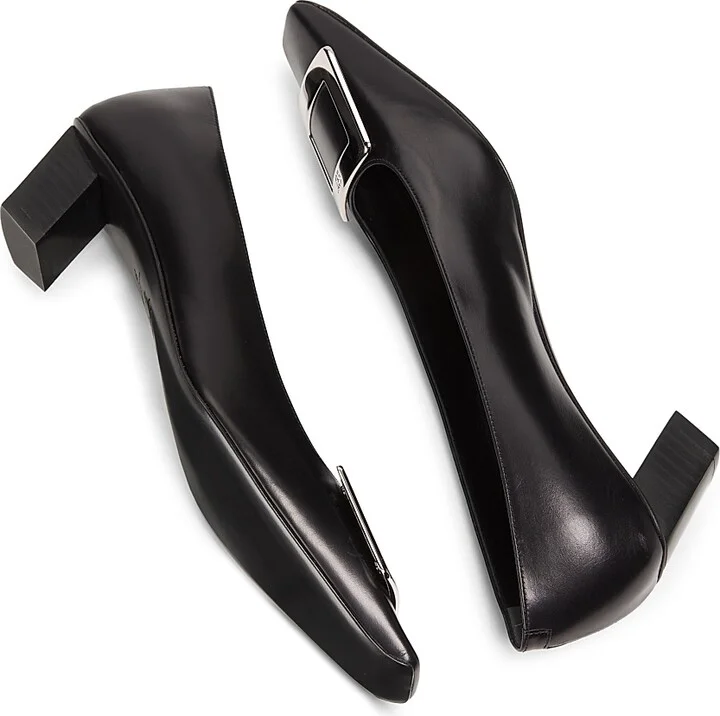 Women's Belle Vivier 45MM Leather Pumps - Black - Size 5 - Image 6