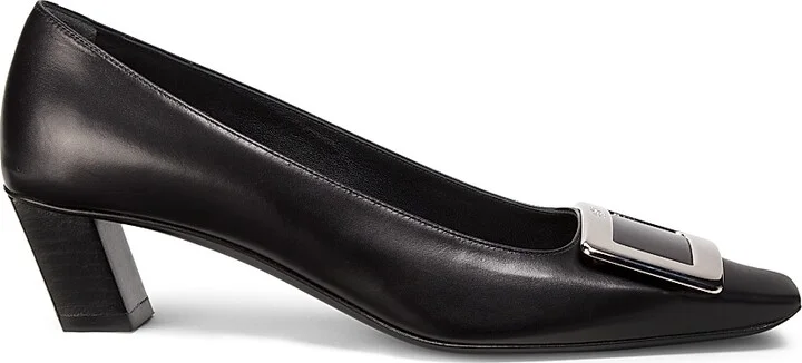 Women's Belle Vivier 45MM Leather Pumps - Black - Size 5