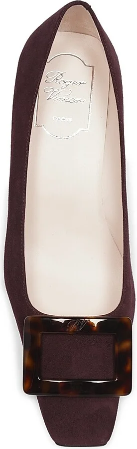 Women's Belle Vivier 45MM Suede Pumps - Kraft Chiaro - Size 5 - Image 4