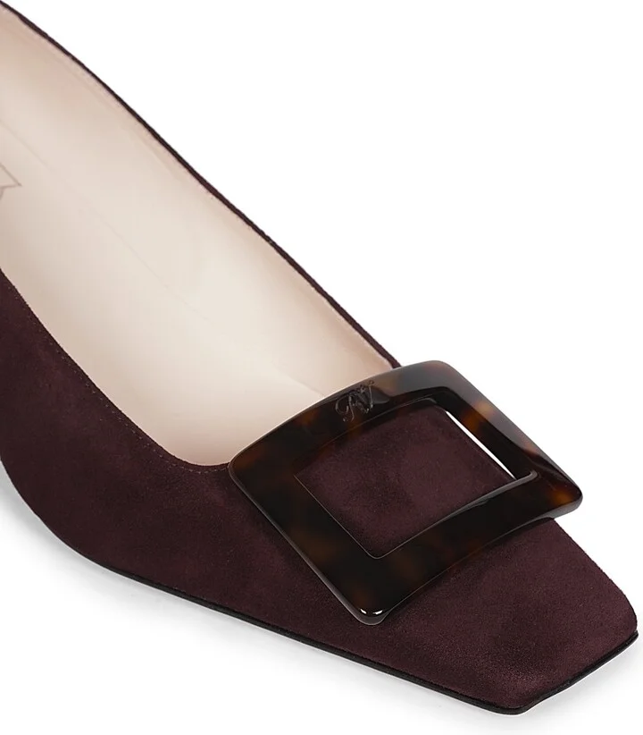 Women's Belle Vivier 45MM Suede Pumps - Kraft Chiaro - Size 5 - Image 5