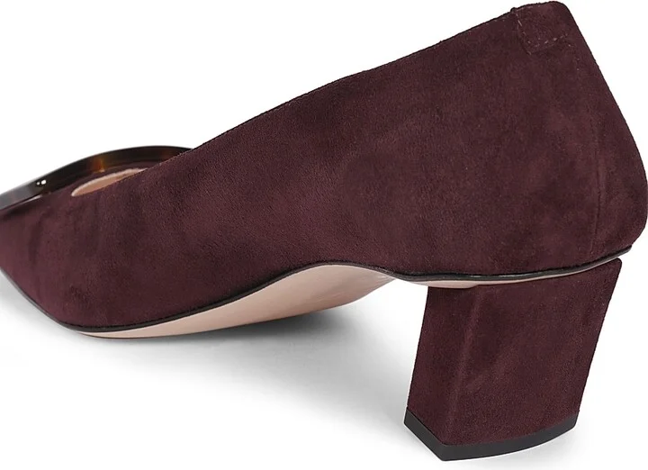 Women's Belle Vivier 45MM Suede Pumps - Kraft Chiaro - Size 5 - Image 7