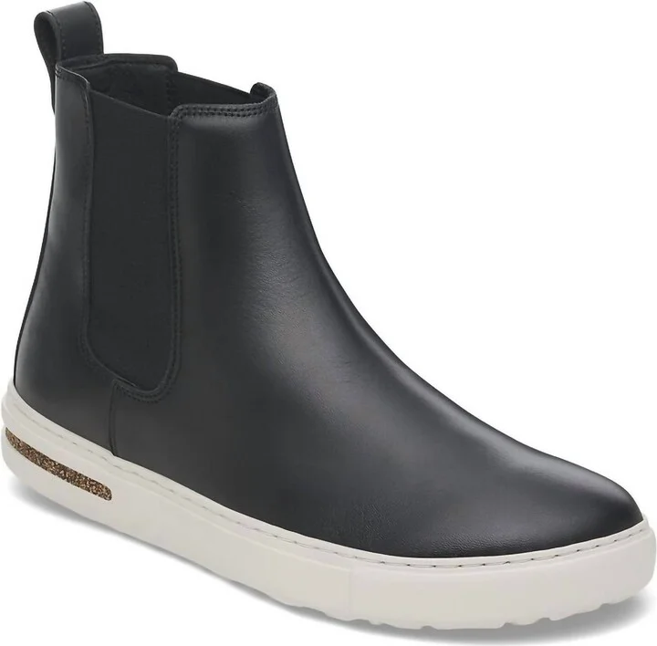Women's Bend Leather Chelsea Boots In Black