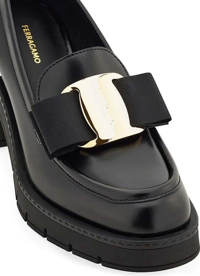 Women's Benilde Vara Bow Loafers - Nero - Size 7 - Image 5