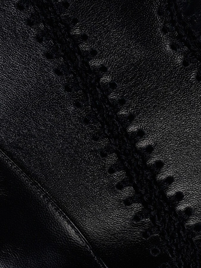 Women's Benta Embroidered Leather Ankle Boots - Black - Size 5 - Image 6