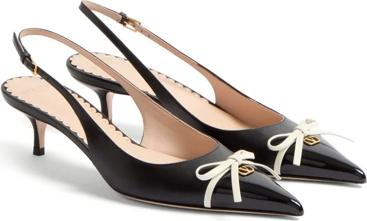 Women's Bepointy 45Mm Patent Leather And Kid Slingback Pumps - Image 2
