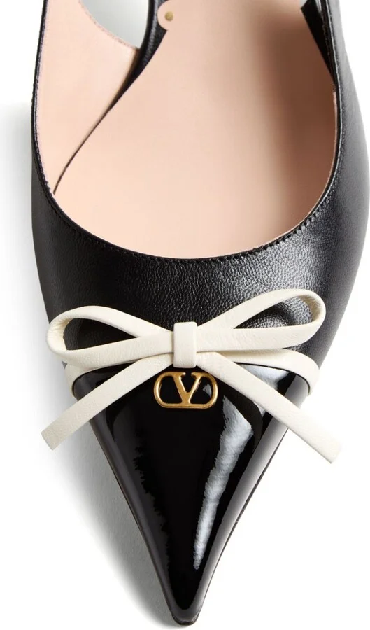 Women's Bepointy 45Mm Patent Leather And Kid Slingback Pumps - Image 6