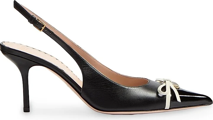 Women's Bepointy Slingback Pumps 80MM in Patent Leather - Black - Size 7