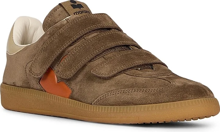Women's Beth Colorblocked Suede Low-Top Sneakers - Khaki Orange - Size 5 - Image 2