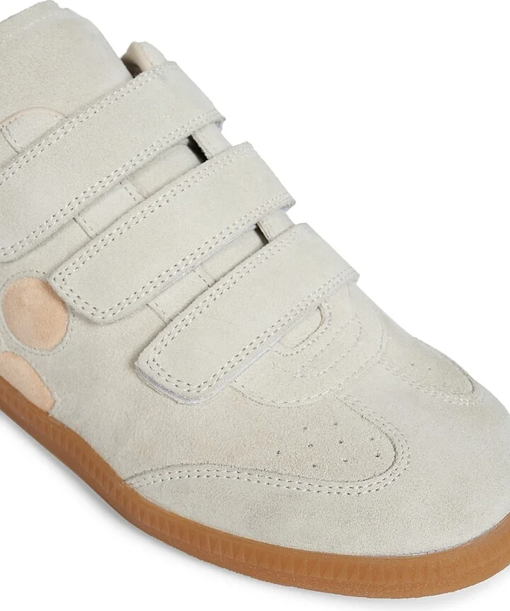 Women's Beth Suede Low-Top Sneakers - Chalk Beige - Size 5 - Image 3