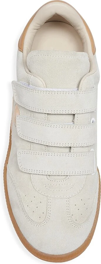 Women's Beth Suede Low-Top Sneakers - Chalk Beige - Size 5 - Image 4