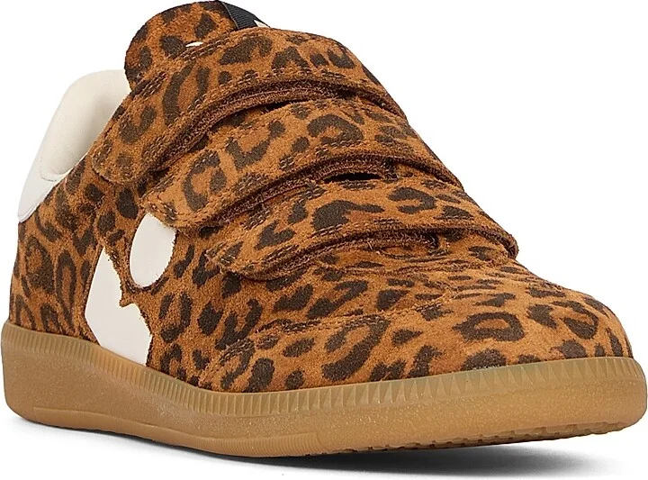 Women's Beth Suede Low-Top Sneakers - Leopard Ecru - Size 6 - Image 2