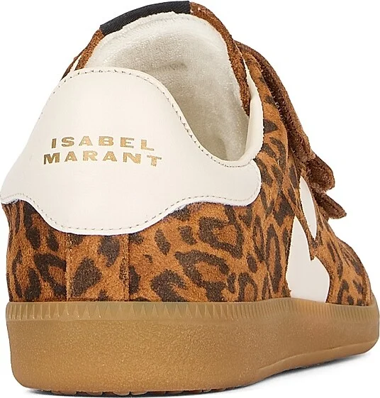 Women's Beth Suede Low-Top Sneakers - Leopard Ecru - Size 6 - Image 3