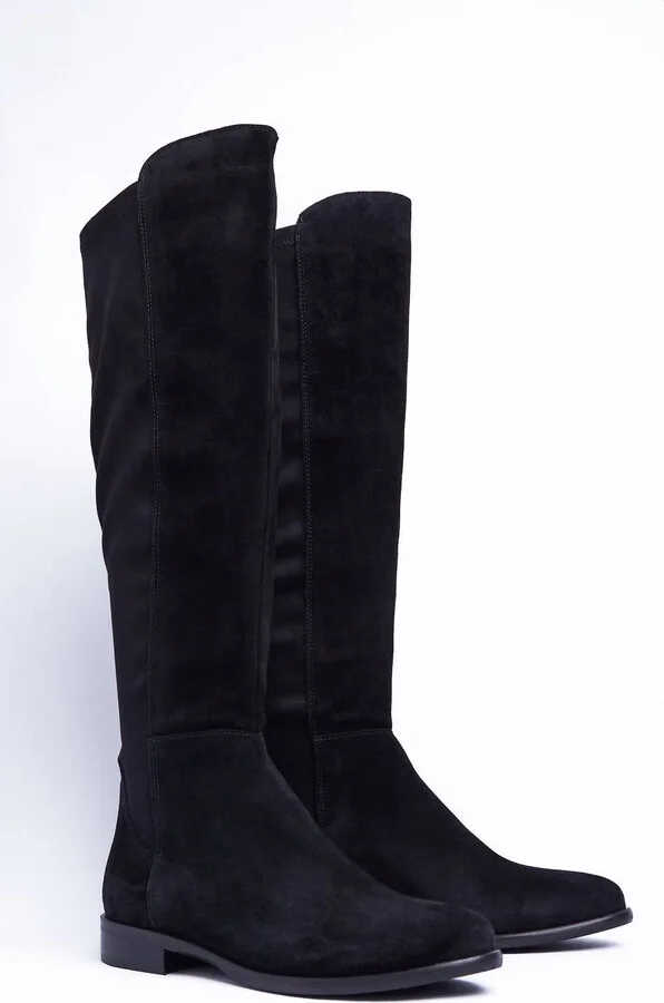 Women's Bethanie Knee High Boot In Black Suede