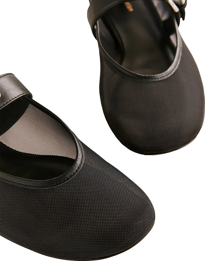 Women's Bethany Mesh Ballet Flats - Black - Size 6.5 - Image 4
