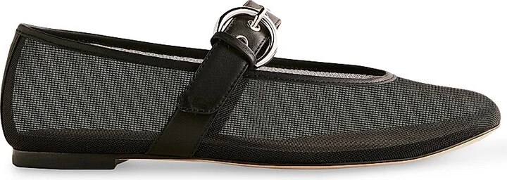 Women's Bethany Mesh Ballet Flats - Black - Size 6.5