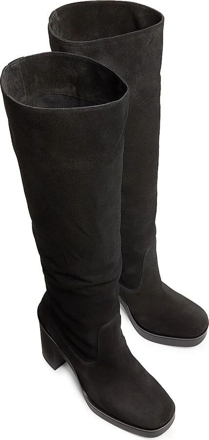 Women's Bethenny 80 Suede Boots - Black - Size 6 - Image 4