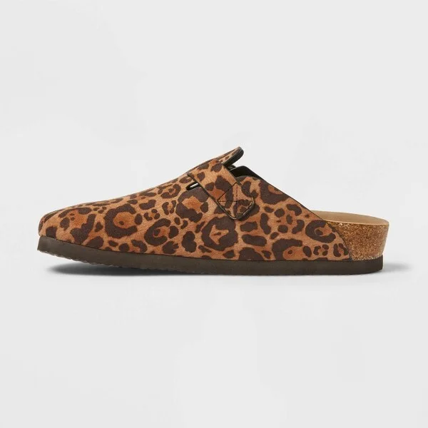 Women's Betsy Clog Mule Flats with Memory Foam Insole - Universal Thread™ : Slip-On, Leopard Spot Pattern - Image 2