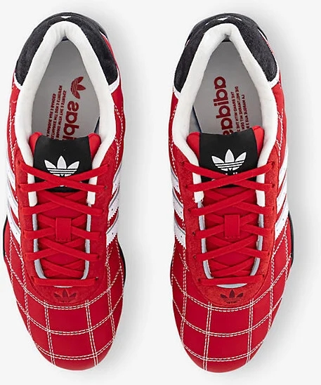Womens Better Scarlet White Cor Adi Racer Woven Low-Top Trainers 7.5 - Image 2