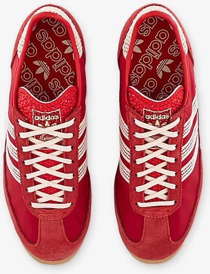 Womens Better Scarlet Wonder Wh Sl72 Shell and Suede Low-Top Trainers 5 - Image 2