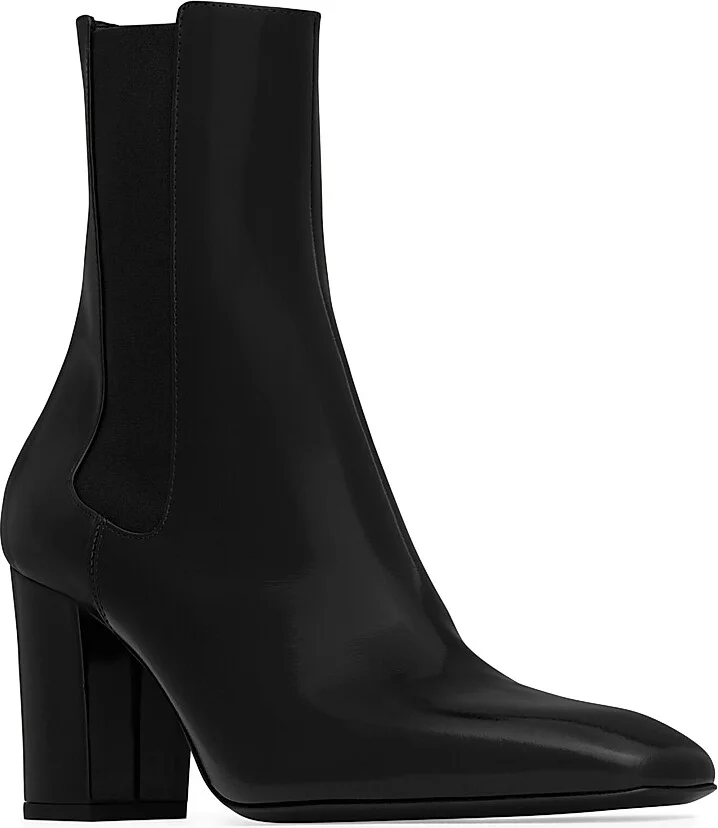 Women's Betty Chelsea Boots in Glazed Leather - Black - Size 5 - Image 2