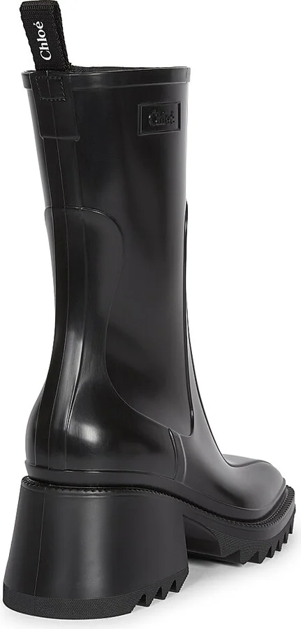 Women's Betty PVC Lug Sole Rain Boots - Black - Size 5 - Image 3