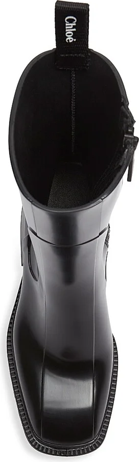 Women's Betty PVC Lug Sole Rain Boots - Black - Size 5 - Image 5