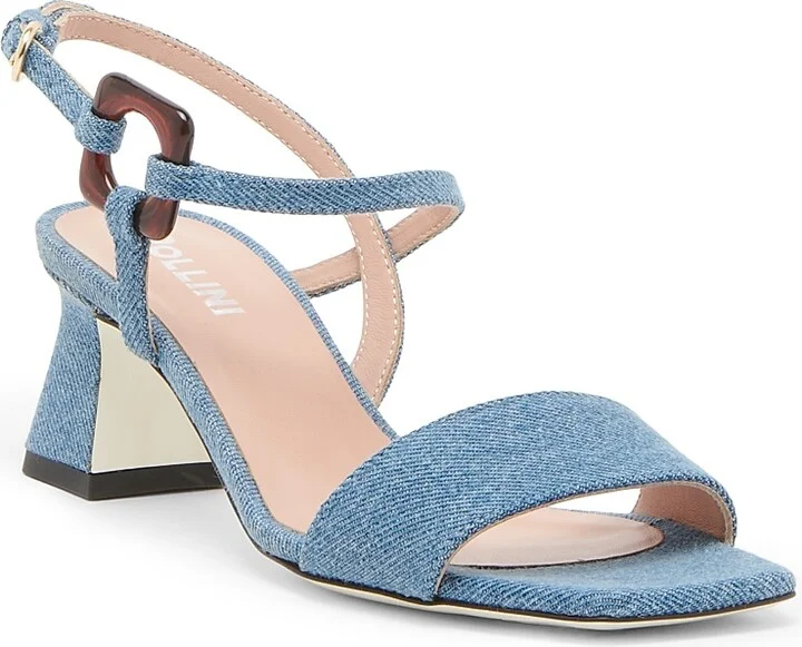 Women's Between The Lines 55MM Denim Sandals - Denim - Size 7 - Image 2