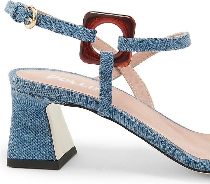 Women's Between The Lines 55MM Denim Sandals - Denim - Size 7 - Image 5
