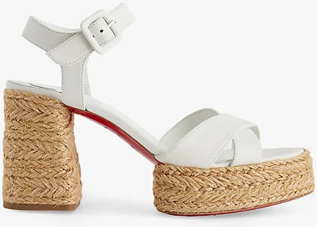 Womens Bianco Calakala 85 Leather Espadrilles Eur 37 / 4 Uk Women
