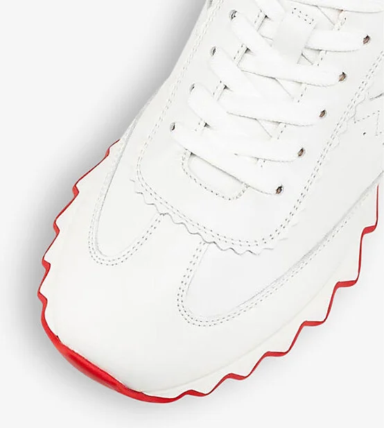 Womens Bianco Loubishark Donna Leather Trainers Eur 39 / 6 Uk Women - Image 2