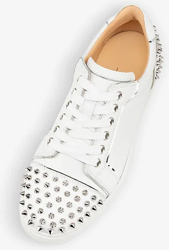 Womens Bianco/Silver Vieira 2 Leather Trainers Eur 40.5 / 7.5 Uk Women - Image 2