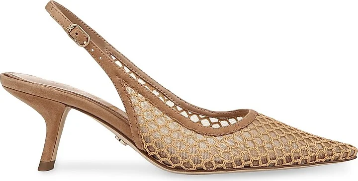 Women's Bianka 65MM Mesh Slingback Pumps - Hazelwood - Size 6