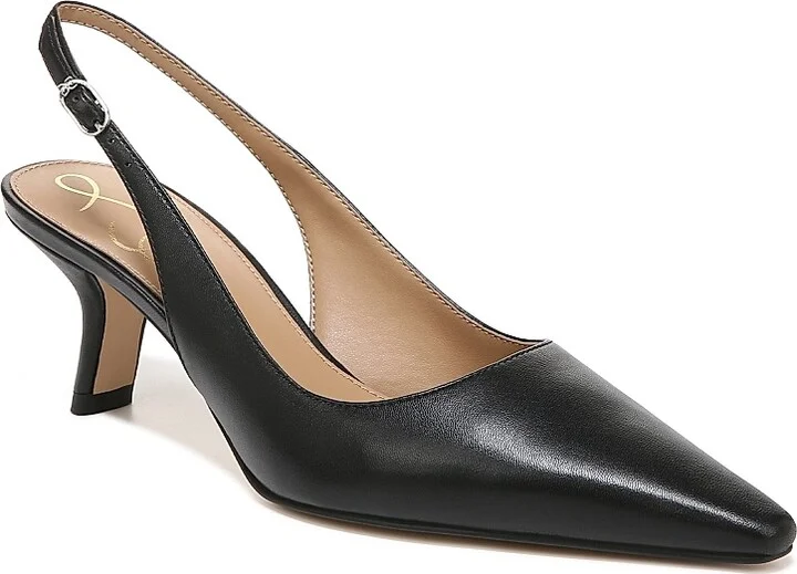 Women's Bianka Leather Slingback Pumps - Black - Size 10.5 - Image 2