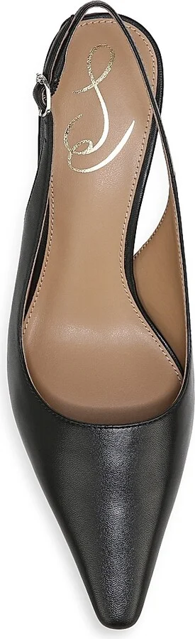 Women's Bianka Leather Slingback Pumps - Black - Size 10.5 - Image 5