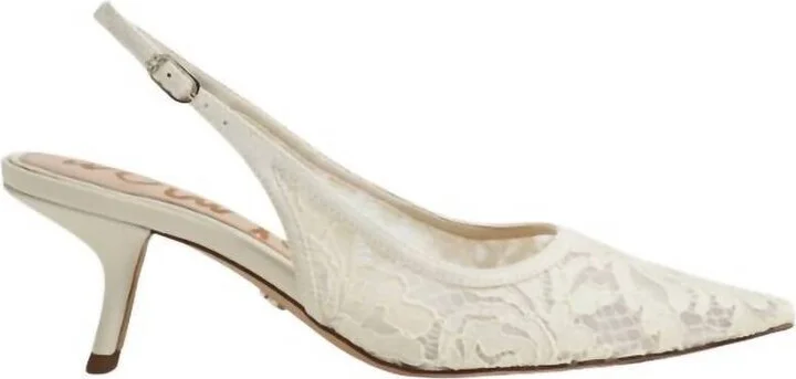 Women's Bianka Slingback Pump In Ivory Lace