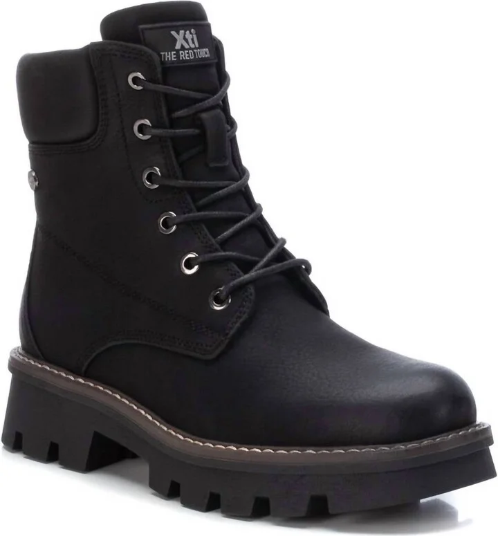 Women's Biker Booties In Black