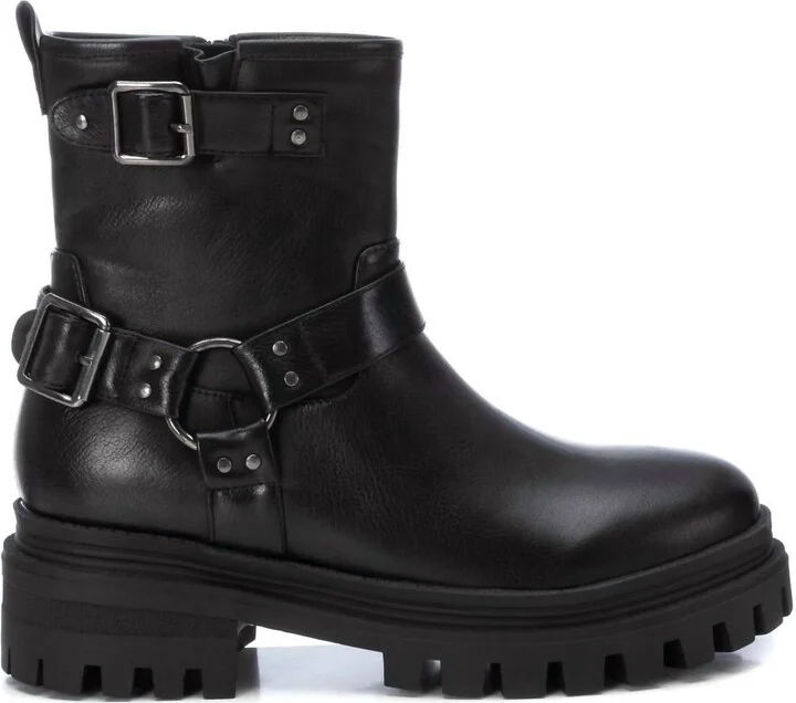 Women's Biker Booties In Black