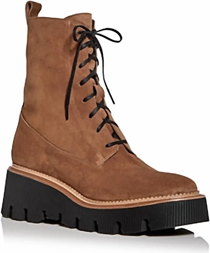 Women's Billie Platform Combat Boots In Brown
